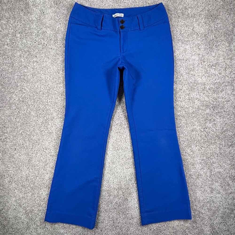 Coldwater Creek Womens Royal Blue Bootcut Trousers 10‎ Mid Rise Stretch Pants